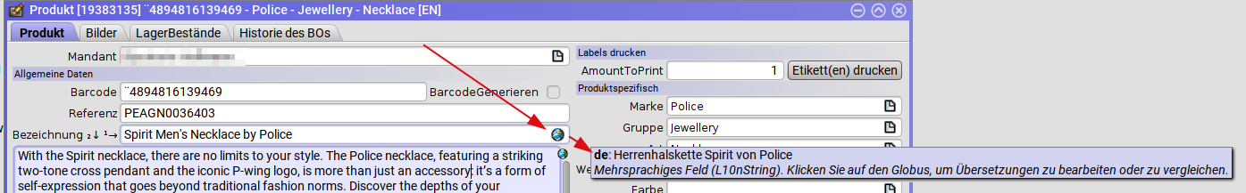 Tooltip mit deutscher Textversion