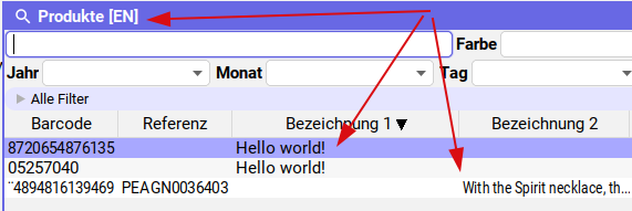 Lesezeichen mit englischer Spracheinstellung