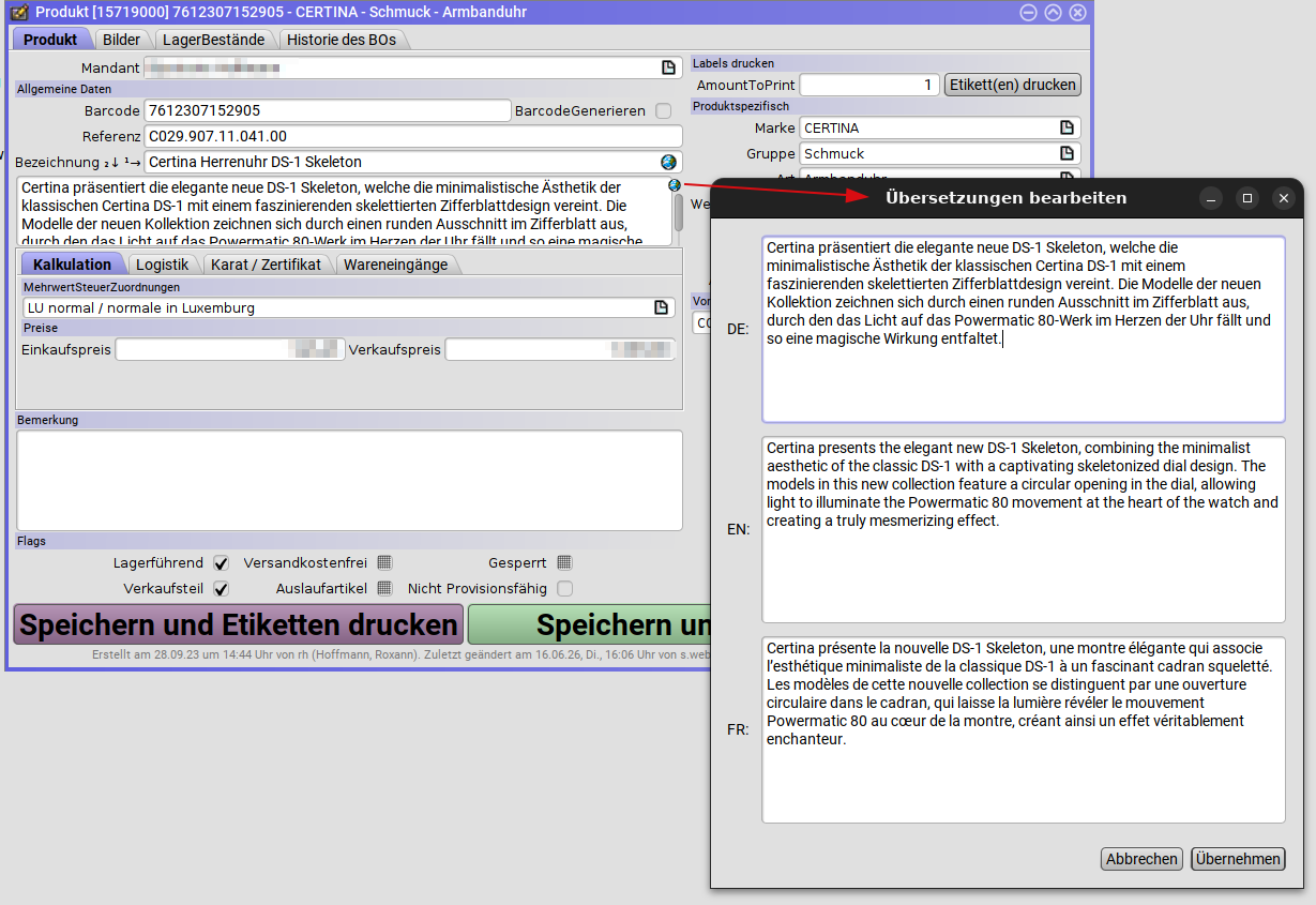 L10n Schnell-Editor-Dialog